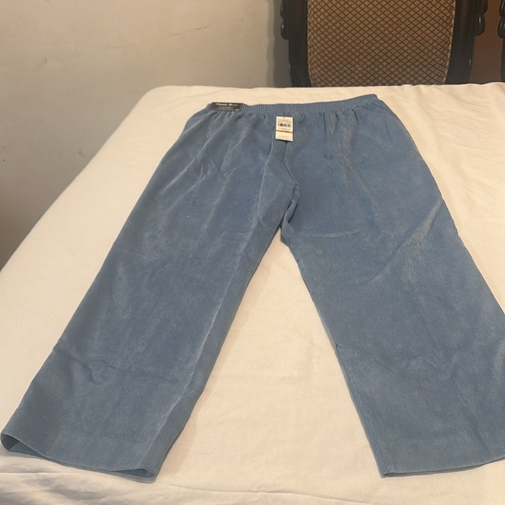 Alfred Dunner Classic Fit Blue Trousers Sz 16W - Picture 3 of 7